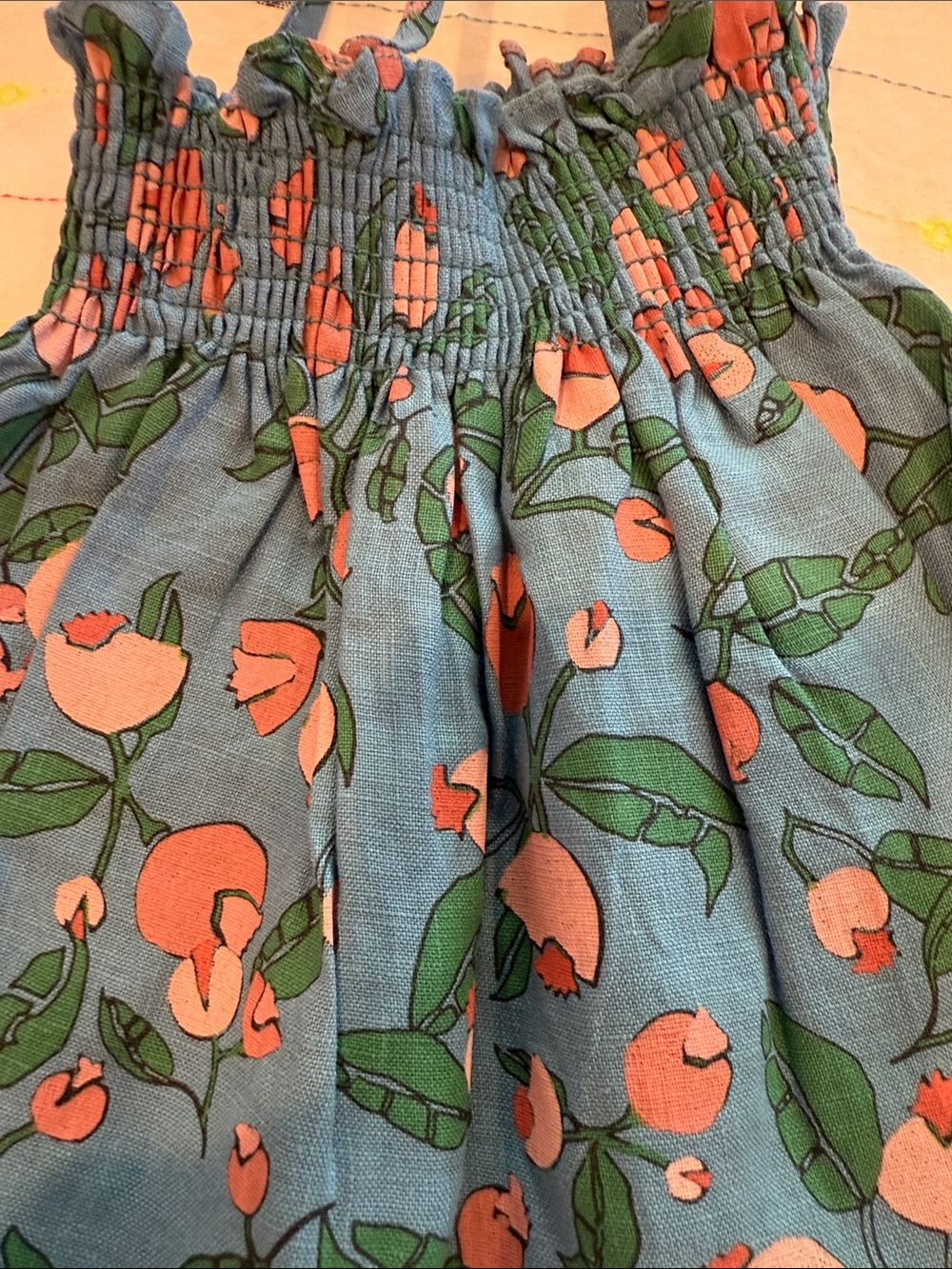 Oeuf Ruffle Bloomer Set Blue Flowers - 12 Month. NWT! - Picture 3 of 4